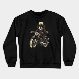 Breeze & Chrome: Easy Rider Vibes Biker Cool Dog Crewneck Sweatshirt